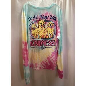 Benny & Belle Tie-Dye “Do All Things With Kindness” Long Sleeve Tee – XL